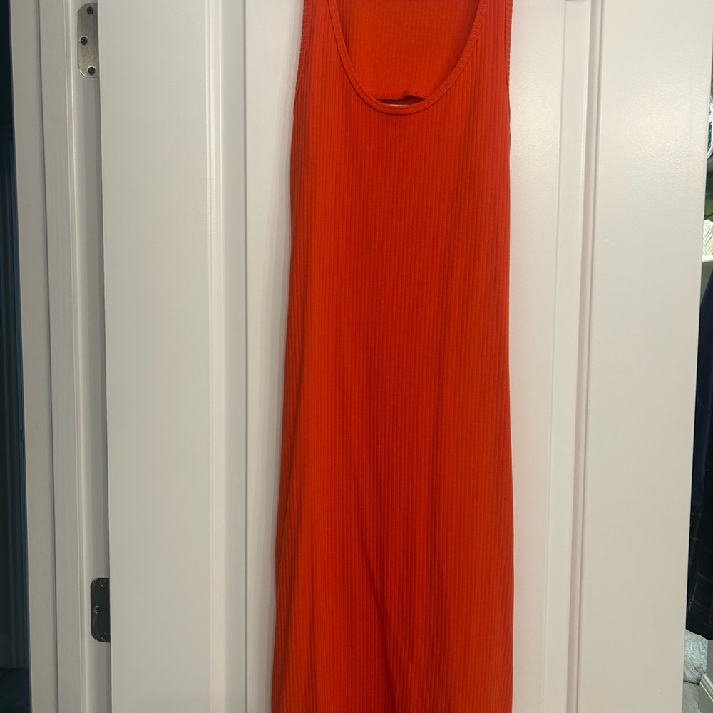 Wild Fable Vibrant Orange Midi Dress
